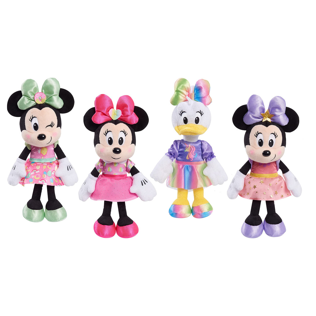 Disney Junior Minnie Mouse 8-Inch Small Sweets Minnie Mouse Beanbag Plush, Minnie Mouse In Pink Sweet Treats Dress, Stuffed Animal