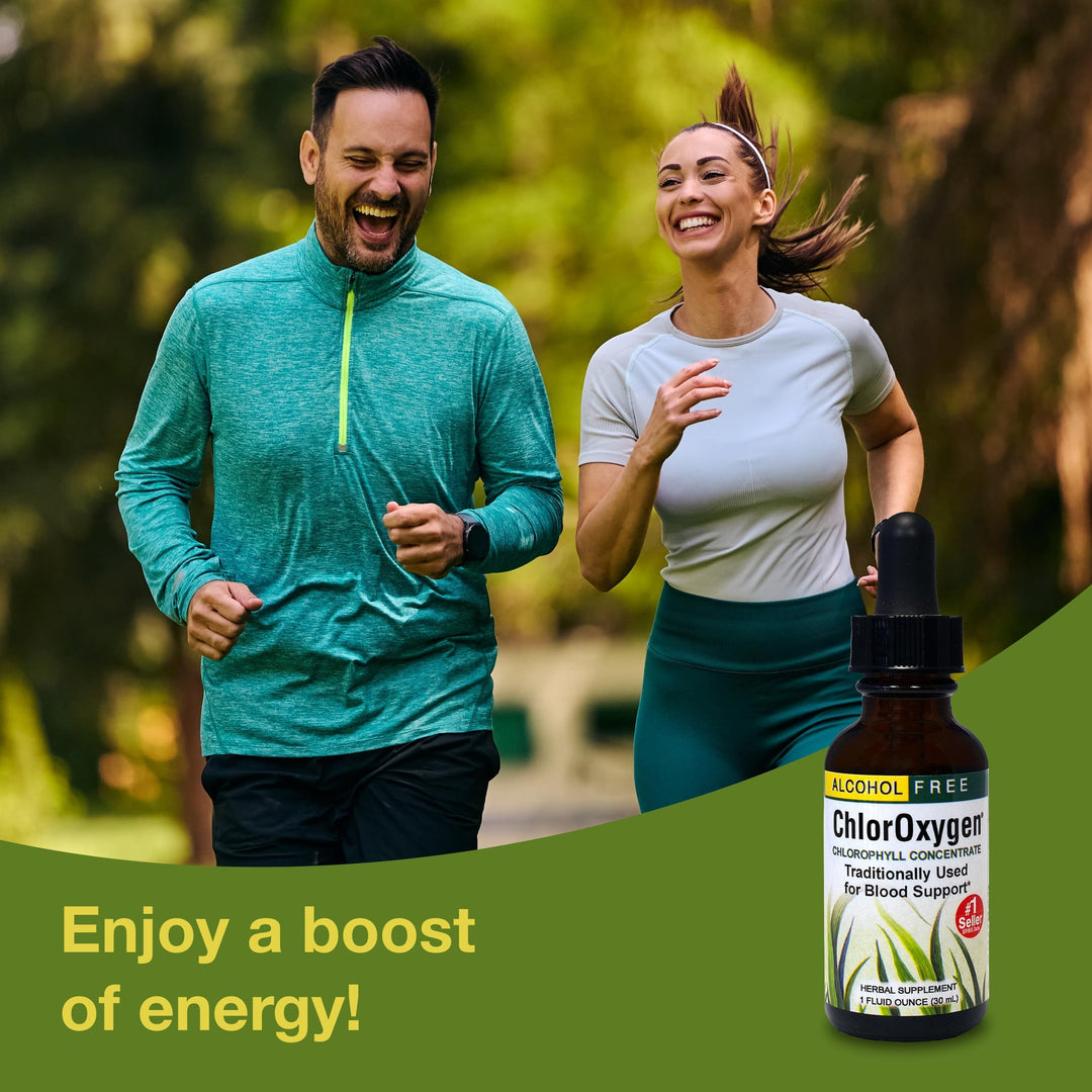 ChlorOxygen Chlorophyll Concentrate - Highly-Concentrated Energy Support - Aids Healthy Blood Circulation - Natural Vitality Support - Alcohol-Free - 1 fl oz (About 66 Servings)