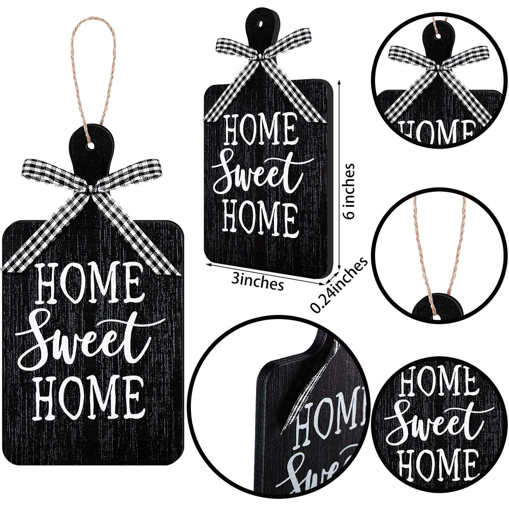 2 Pieces Farmhouse Tiered Tray Decor Home Wood Sign Our Nest Cutting Board Sign Farmhouse Wood Hanging Wall Art Sign Rustic Wood Sign for Home Dining Living Room Bar Cafe Decoration