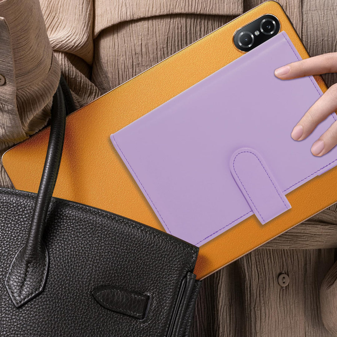 Budget Binder Cash Envelopes for Budgeting Money Organizer for Cash Money Envelopes for Cash Leather A6 Budget Binder with Zipper envelopes (Purple)