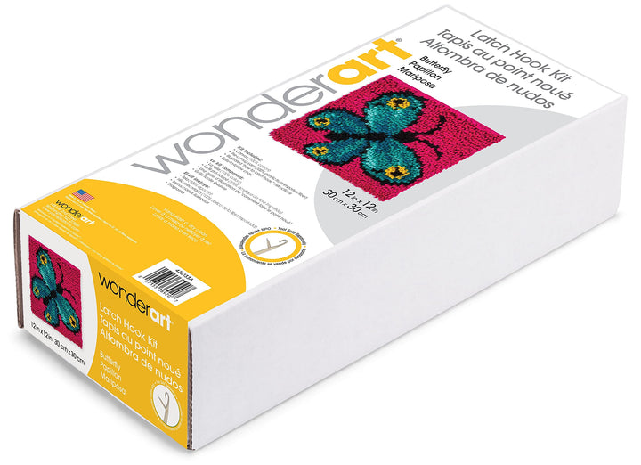 Wonderart Butterfly Latch Hook Kit, 12 X 12