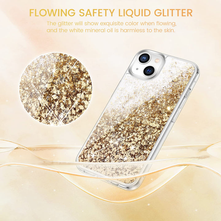 Caka Compatible for iPhone 14 Case, iPhone 13 Case Glit