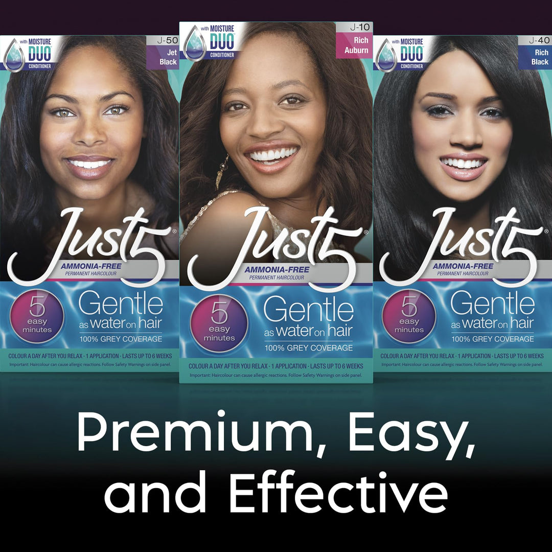 Women&#39;s 5 Minute Permanent Hair Color with Conditioner, Grey Hair Coloring for Women - Rich Black