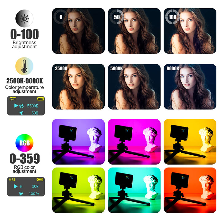VIJIM VL120 RGB Video Light, Portable LED Camera Light 