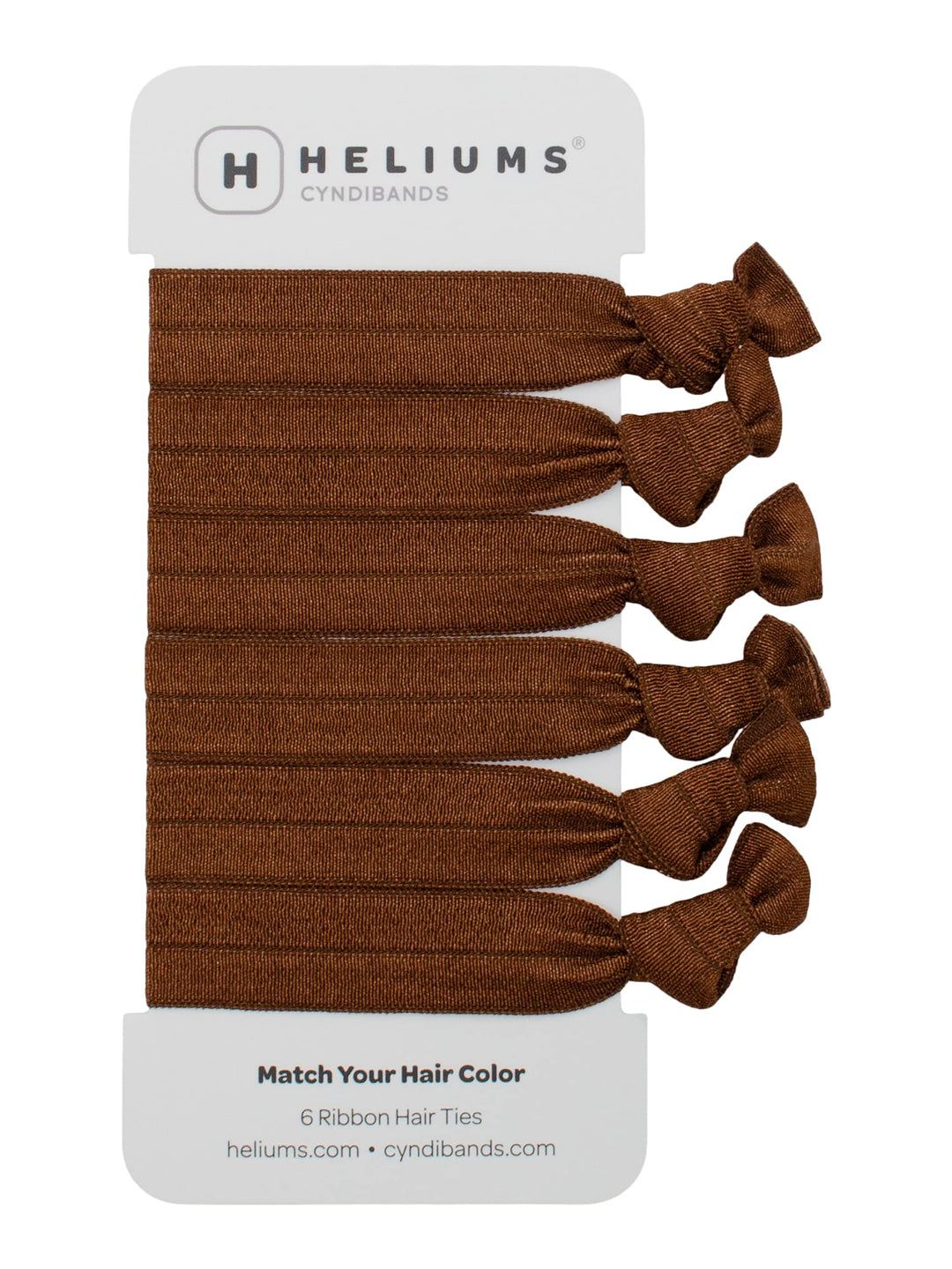 6 Medium Brown (Chocolate) : Knotted Less Crease Ribbon Gentle Elastic Hair Ties 6-Pack - Medium Brown (Chocolate)