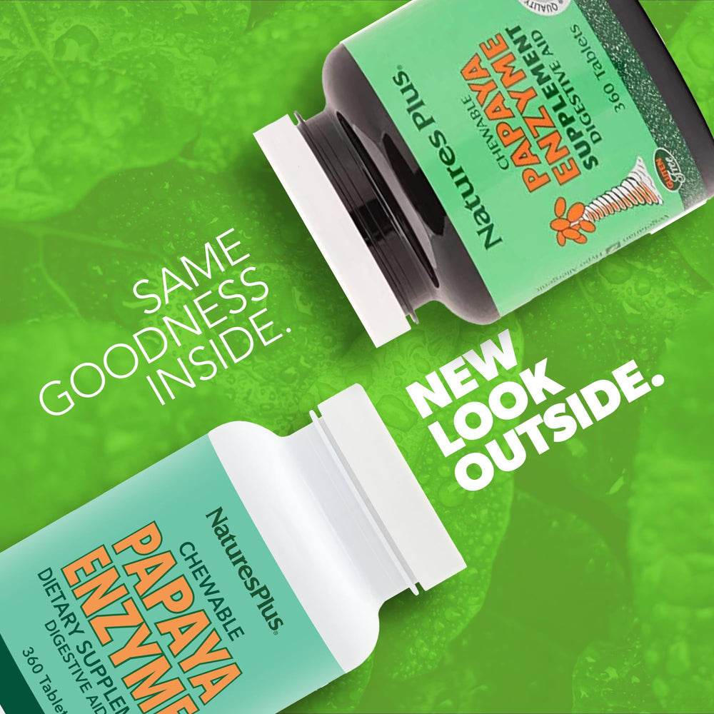 Natures Plus Papaya Enzyme - 6 mg Papain - All Natural 