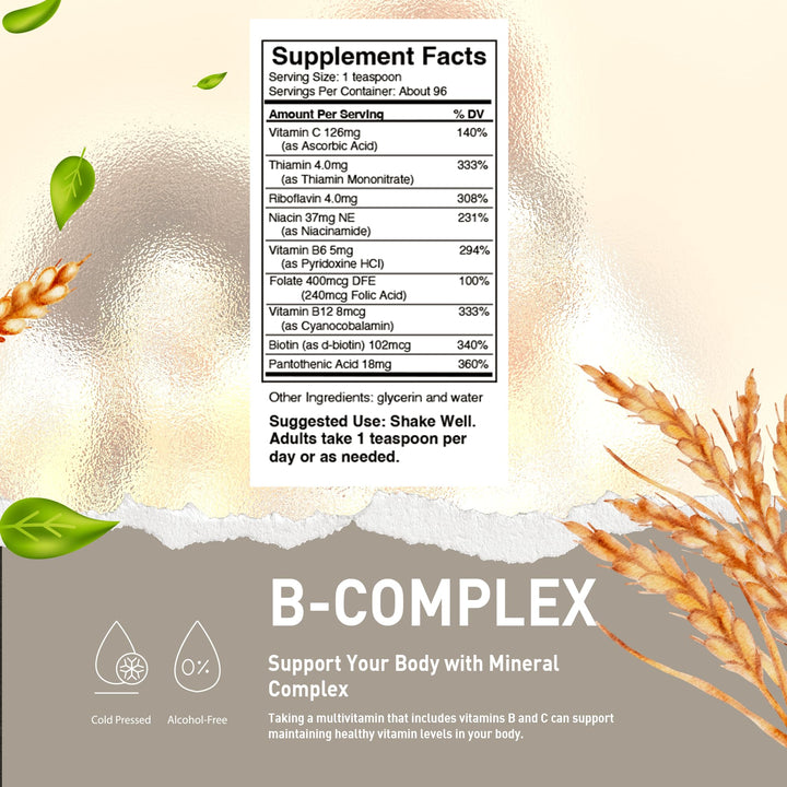 HoneyCombs Vitamin B Complex Drops – Liquid Supplement 