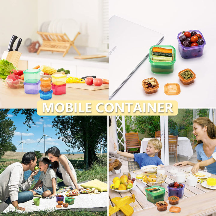 Portion Control Containers for Weight Loss (14 Piece) - 21 Day Fix Measuring Cups and Food Plan with Free eBook, Multi Color and Label Engraved Healthy Diet Containers