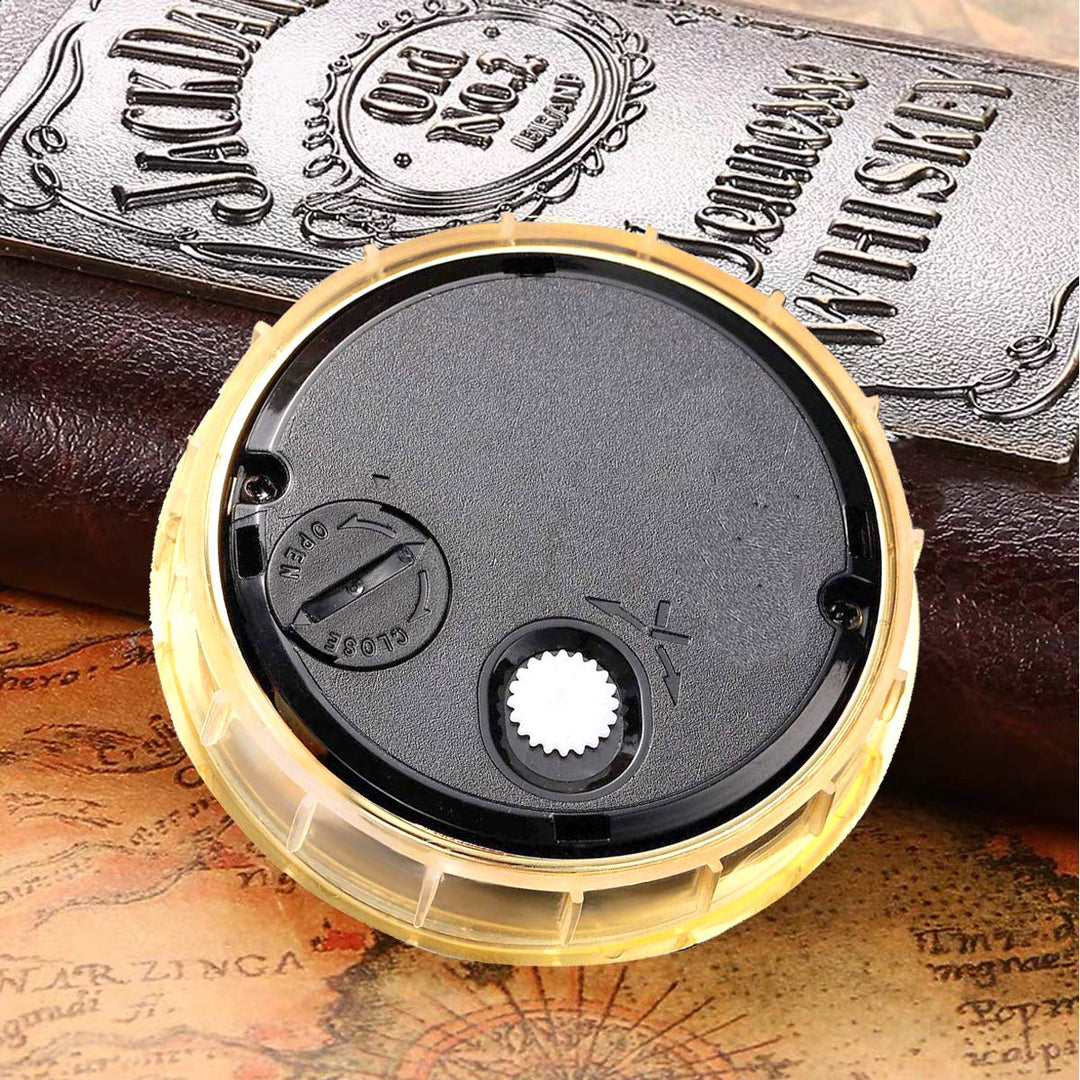 Mini Clock Insert 2.4 Inch (61 mm) Round Quartz Clock Fit-up Movement Miniature Clock White Dial Gold Tone Bezel Roman Numerals (Gold)
