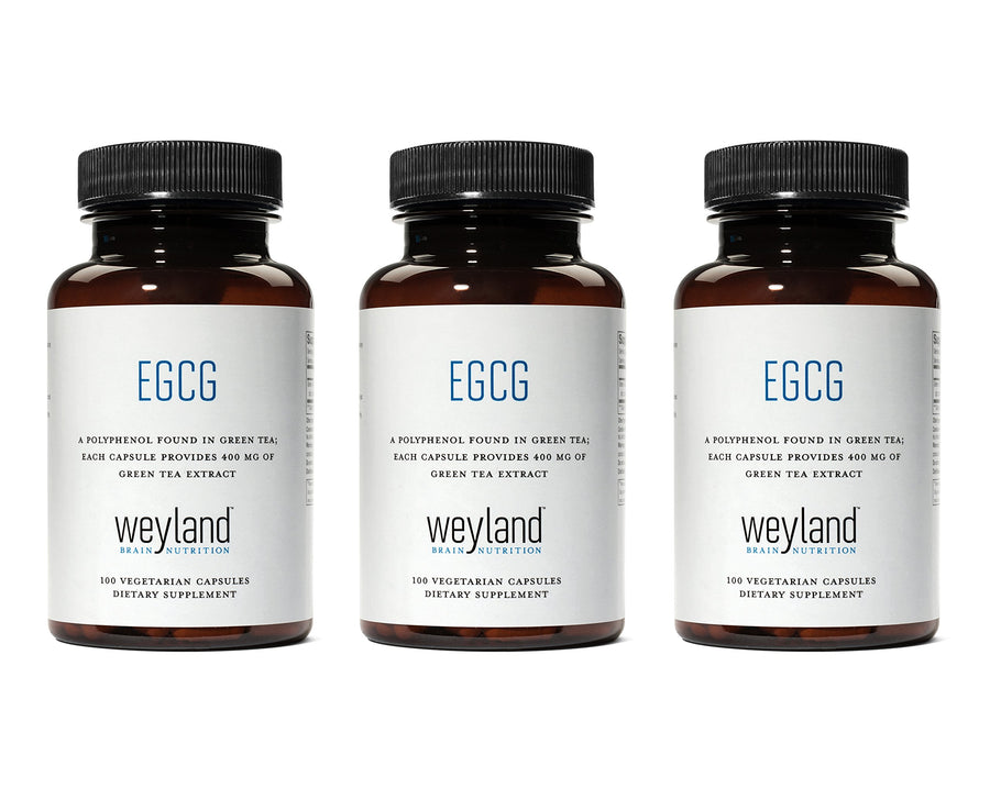 Weyland - EGCG from Green Tea Extract, 400 mg - Antioxidant Supplement - Vegan, Gluten Free - 100 Vegetarian Capsules (Pack of 3)