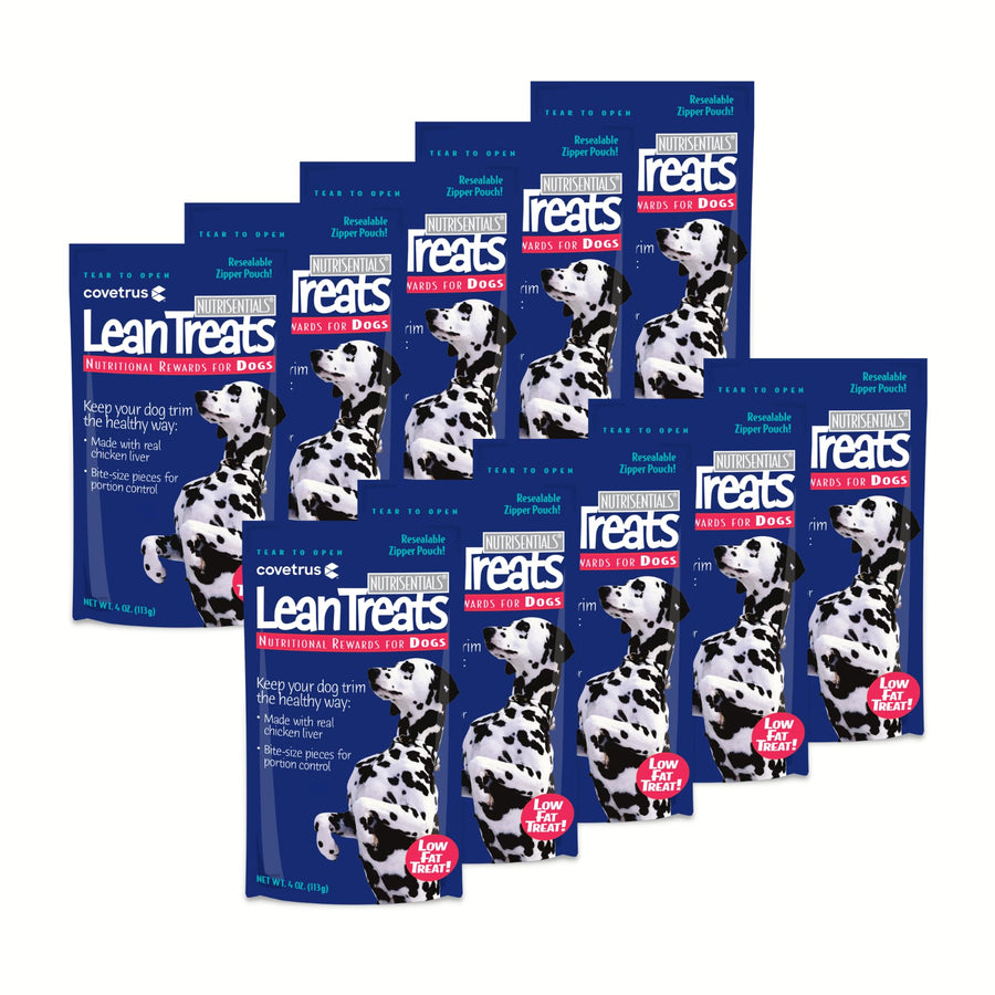 Nutrisential Lean Treats for Dogs - Soft Dog Treats for Small & Medium Dogs - Nutritional Low Fat Bite Size K9 Treats - Chicken Flavor - 10 Pack - 4oz