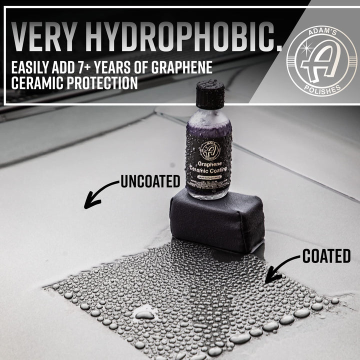 Adam&#39;s Polishes UV Graphene Ceramic Coating - 10H Ceramic Coating for Cars W/UV Glow Technology | 7+ Years of Protection | Apply After Car Wash Clay Bar Car Buffer Polisher | Boat RV Motorcycle