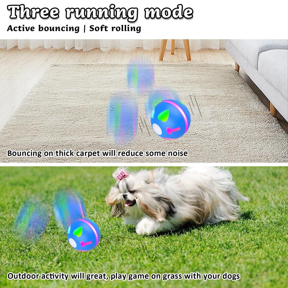 Interactive Dog Toy Wicked Ball for Indoor Cats/Dogs with Motion Activated/USB Rechargeable