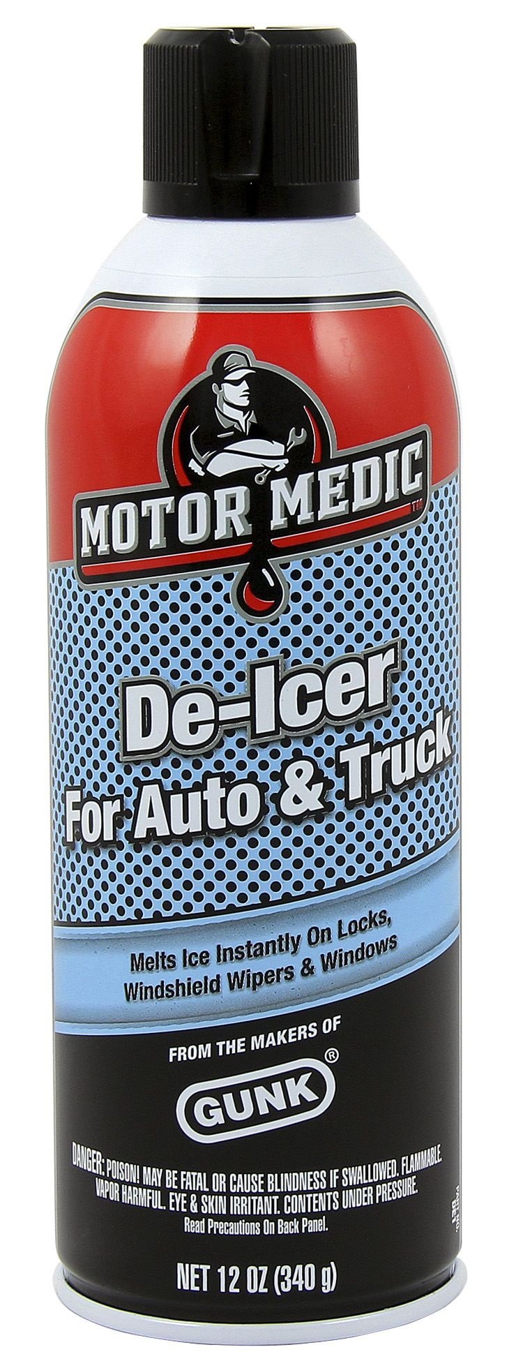 GUNK DE1-12PK Automotive Windshield De-Icer - 12 oz., (Case of 12)
