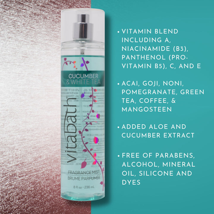 Fragrance Mist, Cucumber and White Tea, 8 Ounce