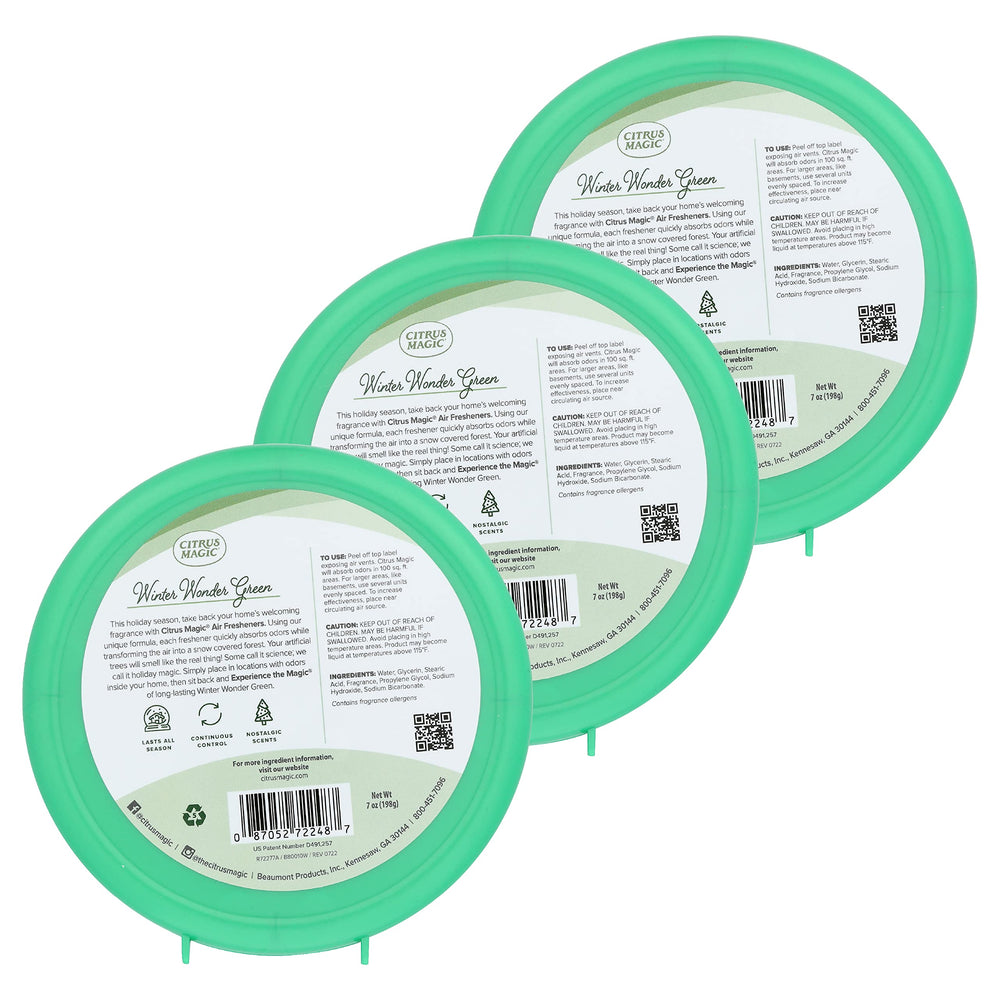 Citrus Magic 3-Pack Holiday Fragrance Solid Air Freshen