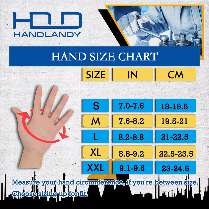 HANDLANDY Leather Work Gloves Mens &amp; Women, Uti