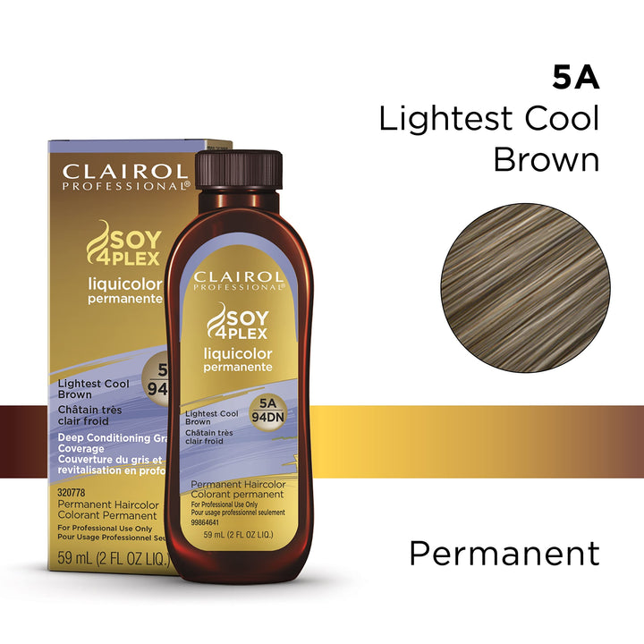 Permanent Liquicolor for Hair, 5a Lightest Cool Brown, 2 Fl Oz