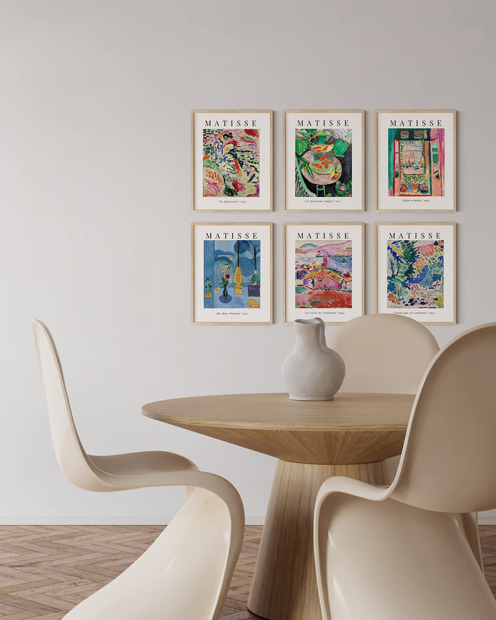 Aesthetic Posters, Matisse Poster - Set of 6 Matisse Wall Art, Wall Posters Aesthetic, Matisse Prints, Art Exhibition Poster, Mattise Art, Summer Matisse Art Print (11 x 14, UNFRAMED)