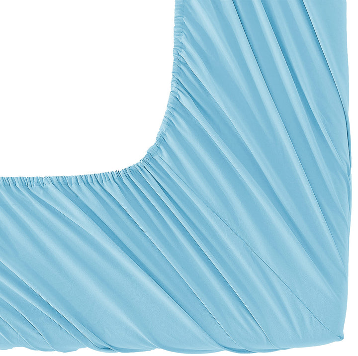 Luxurious Wrinkle Resistant 1500 Thread Count Egyptian Quality 1-Piece Fitted Sheet All Around Elastic -Deep Pocket- Ultra Soft Bottom Fitted Sheet, California King, Aqua Blue