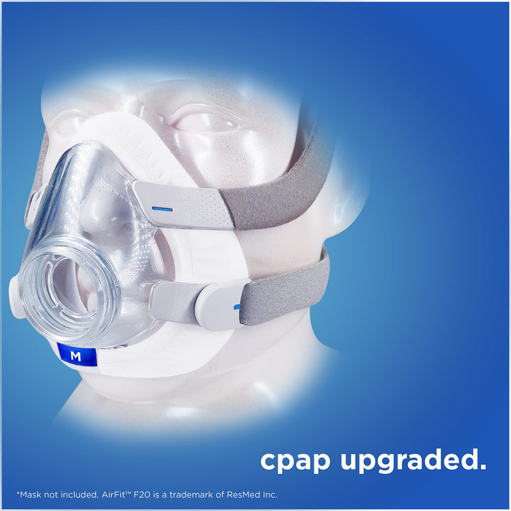 resplabs CPAP Mask Liners Compatible with ResMed AirFit, AirTouch F20 Full Face Masks - Reusable Cushion Covers, Reduces Noisy Air Leaks &amp; Provides Comfort (Medium - Pack of 4)