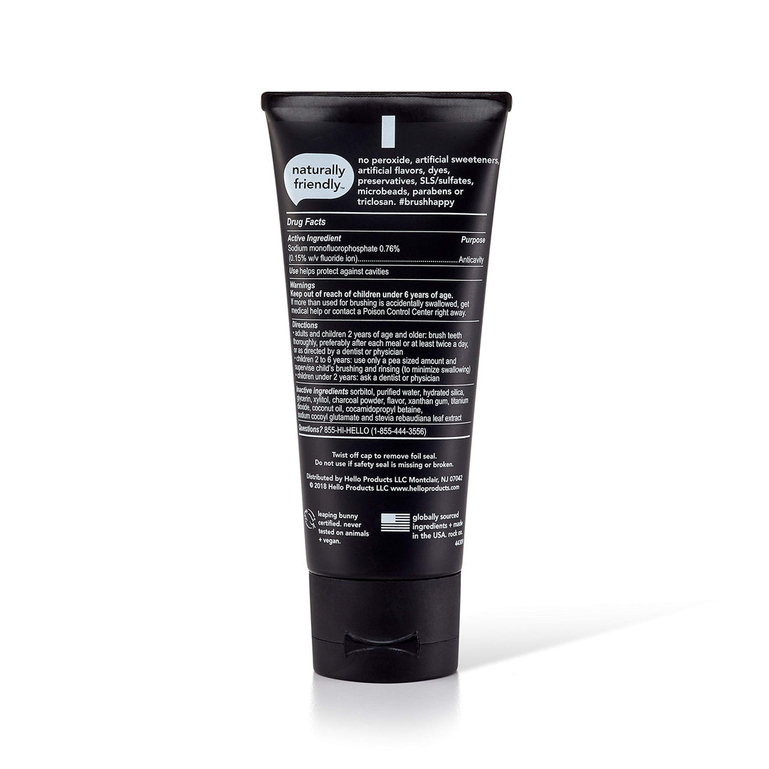 Hello Oral Care Activated Charcoal Fluoride Whitening T