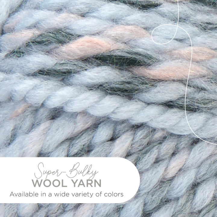 Wool-Ease Thick &amp; Quick Yarn, Soft and Bulky Yarn for Knitting, Crocheting, and Crafting, 1 Skein, Arctic Ice