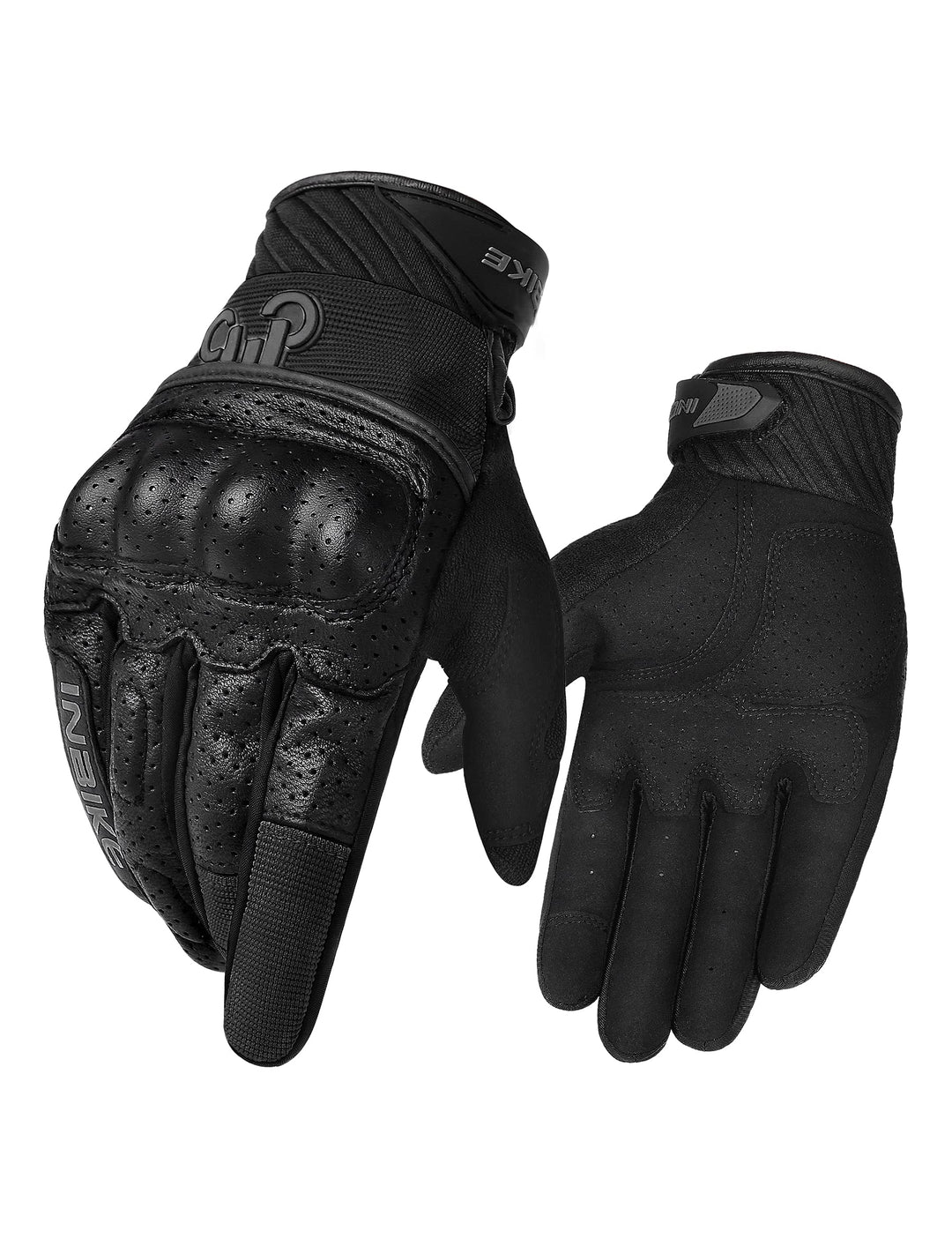 Motorcycle Gloves for Men and Women Touchscreen Breathable Full Finger Motorbike Gloves for BMX ATV MTB Riding, Black M