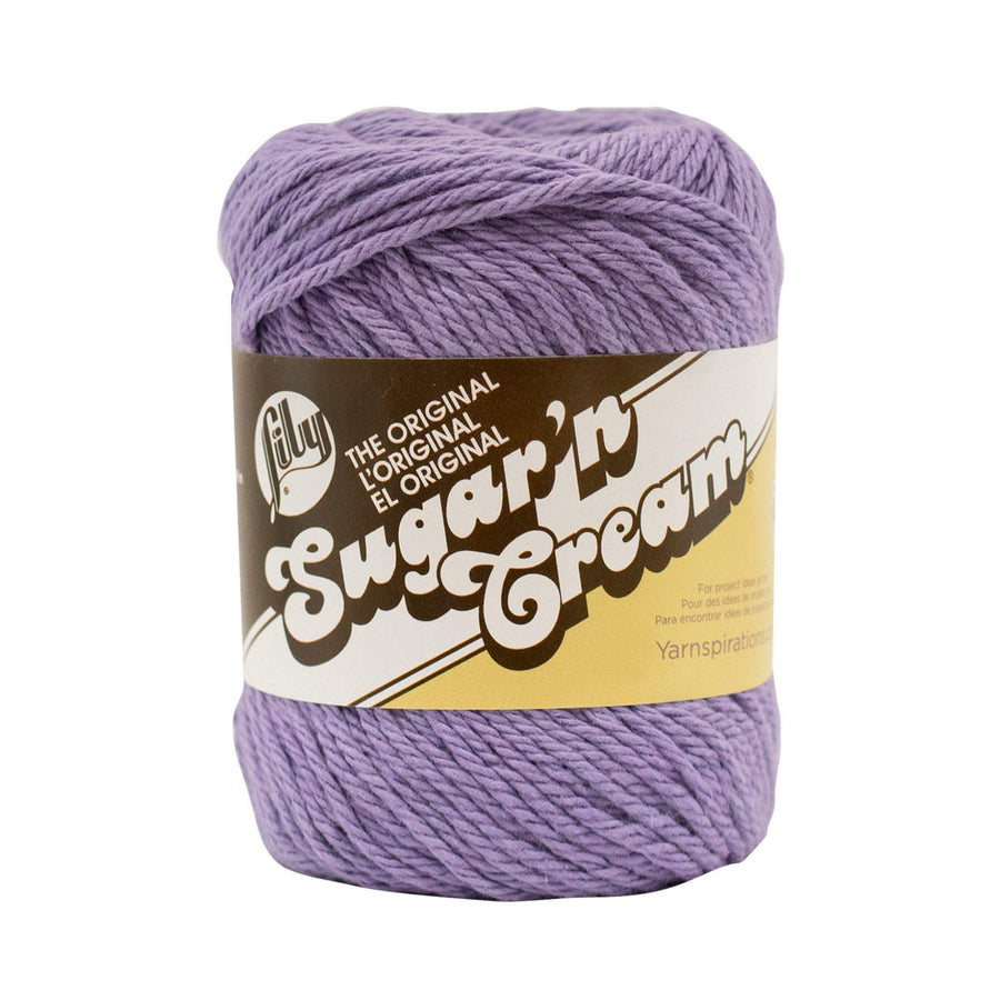 Lily Sugar 'N Cream Yarn, 2.5 Ounce, Hot Purple, Single Ball