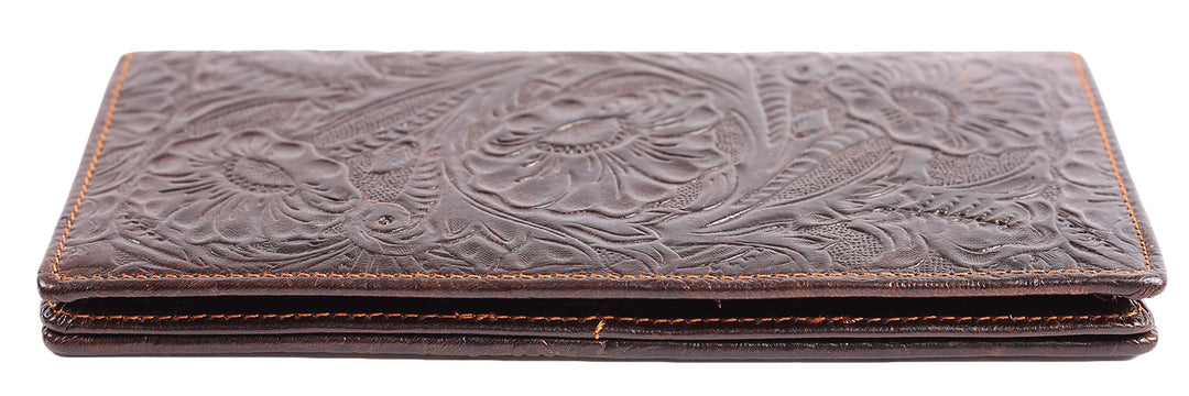 Womens Ladies Genuine Leather Wallet Long Embossing Bif