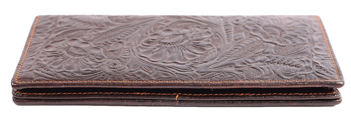 Womens Ladies Genuine Leather Wallet Long Embossing Bif