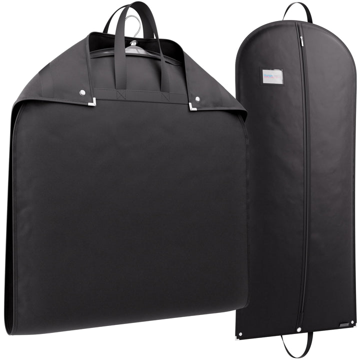 40inch Hanging Suit Garment Bag Travel Carrier Clothes Cover with Handles, Acid Free Breathable Dust Proof Material (1 Pack, Black)