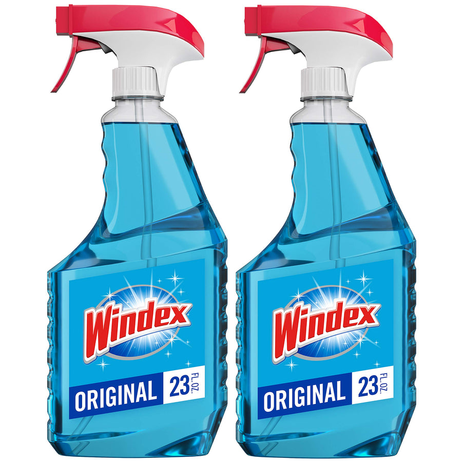 Windex Glass Cleaner Trigger Bottle, Original Blue, 23 