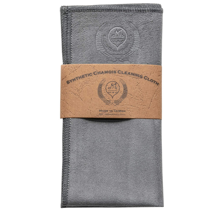 MI&amp;VI Synthetic Chamois Microfiber Instrument Cleaning &amp; Polishing Cloth for Violin, Viola, Cello, Bass, Guitar, Saxophone, Flute 12x12in (Charcoal-Grey)