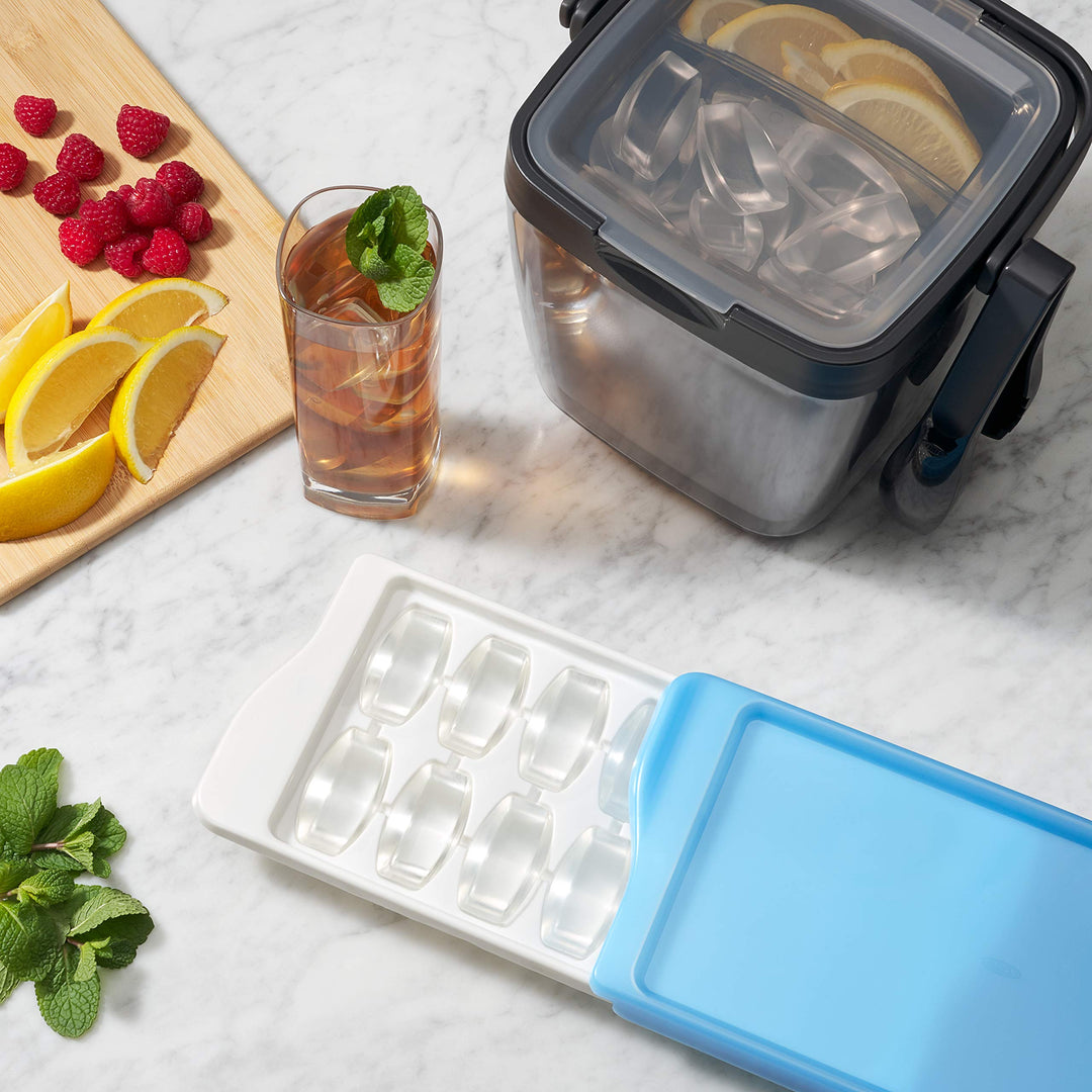 OXO Good Grips Double Wall Ice Bucket with Tongs and Ga