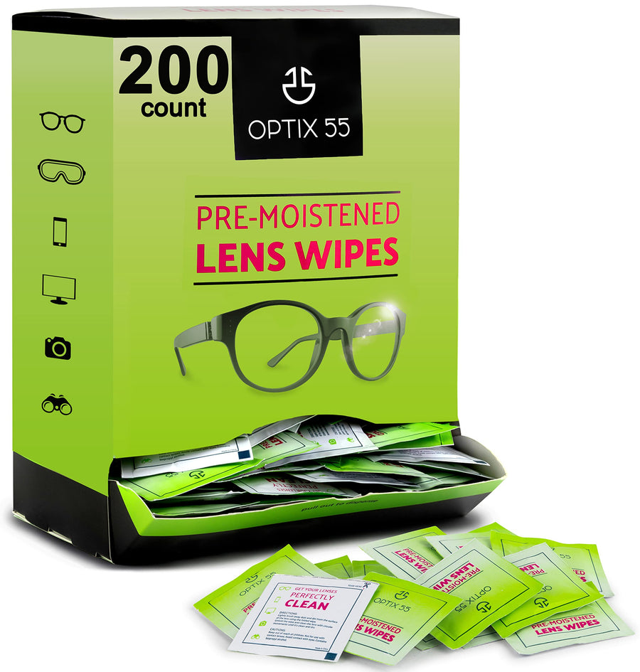 Eyeglass Cleaner Lens Wipes- 200 Pre-Moistened Individu