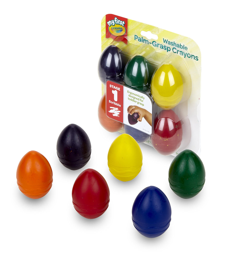 ; My First ; Palm-Grip Crayons; Art Tools; 6 Count; Designed for Toddlers