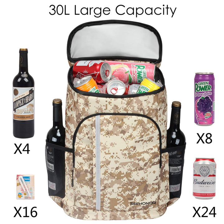 Insulated Cooler Backpack Leakproof Soft Cooler Bag Lightweight Backpack with Cooler for Lunch Picnic Hiking Camping Beach Park Day Trips 45 Cans