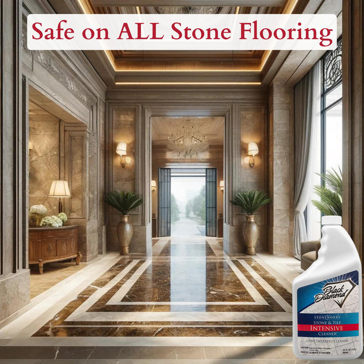 Stone &amp; Tile Intensive Cleaner: Concentrated Deep Cleaner, Marble, Limestone, Travertine, Granite, Slate, Ceramic &amp; Porcelain Tile. (1-Quart)