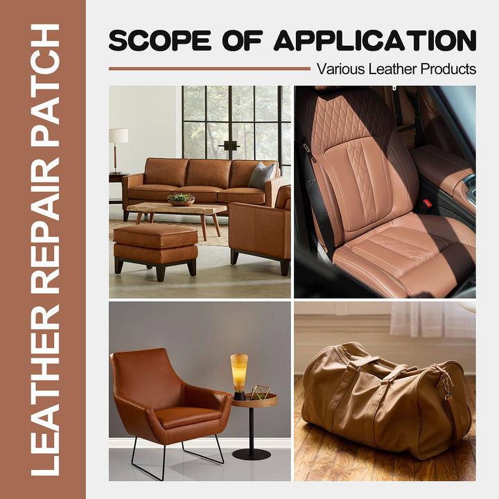 Azobur Leather Repair Patch, Self Adhesive Sofa Patch, 