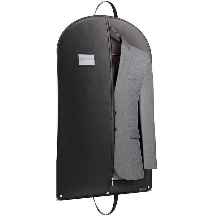 40inch Hanging Suit Garment Bag Travel Carrier Clothes Cover with Handles, Acid Free Breathable Dust Proof Material (1 Pack, Black)