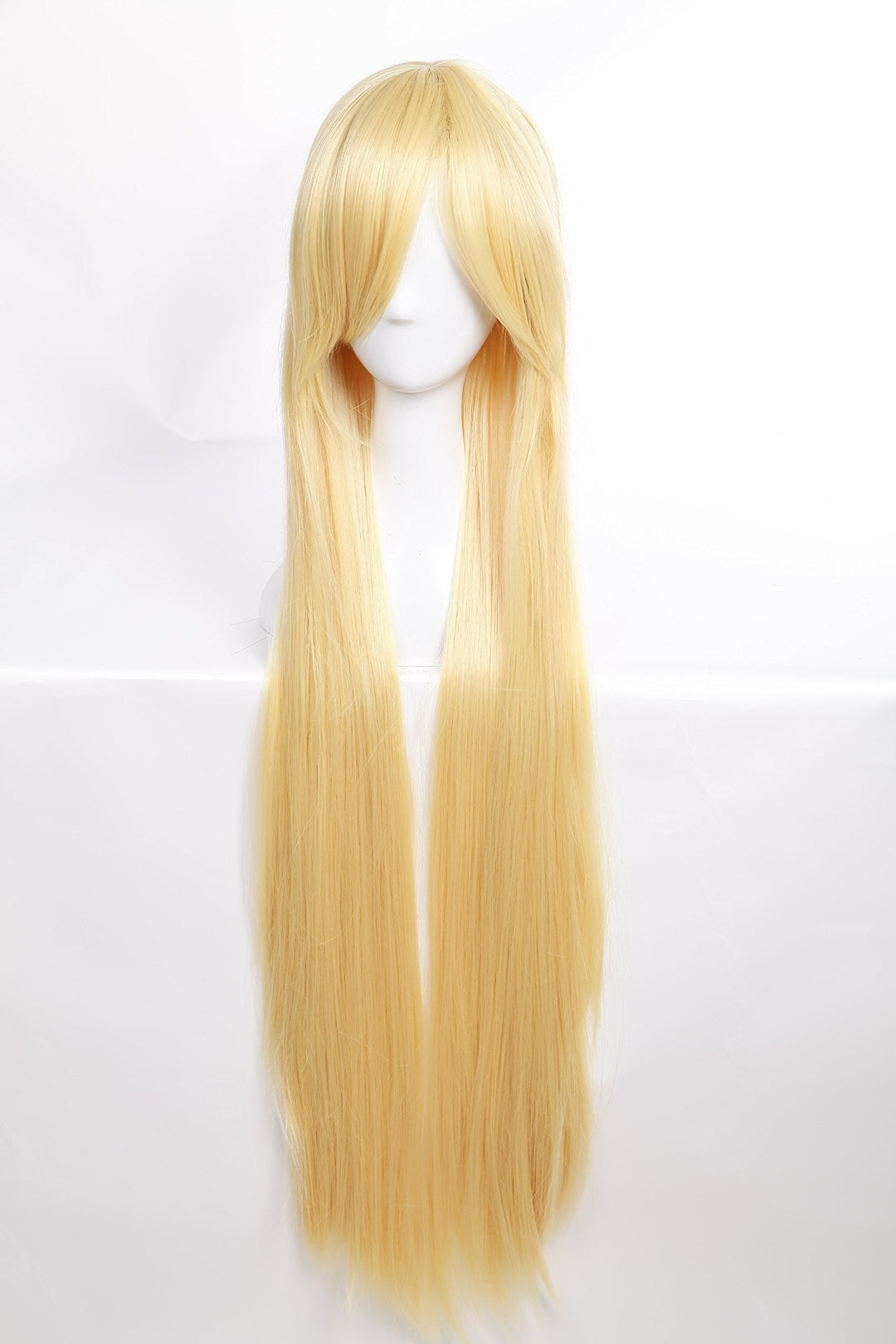 S-noilite Cosplay Wigs 40 Inch Long Straight Synthetic Costume Wig With Bangs And Cap Golden 40 Straight Golden Blonde
