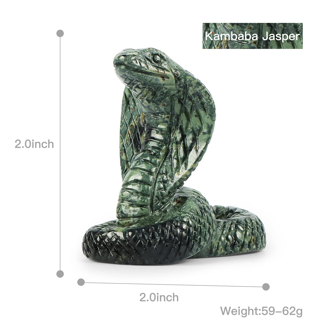 Artistone Kambaba Jasper Snake Statue 2 inch Hand Carve