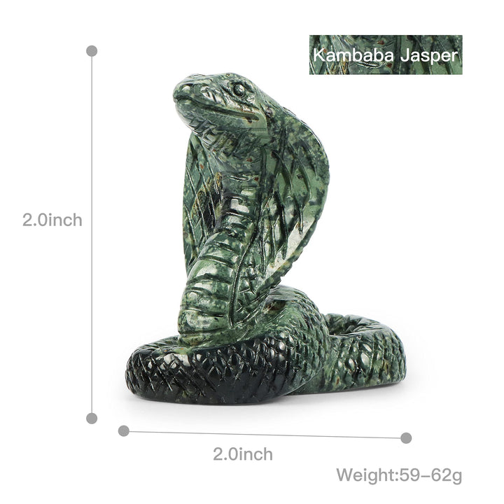Artistone Kambaba Jasper Snake Statue 2 inch Hand Carve