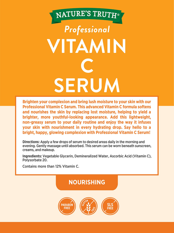 Nature&#39;s Truth 12%+ Vitamin C Serum, 2 Fluid Ou