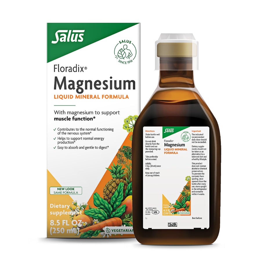 Magnesium - Liquid Herbal & Mineral Supplement for Bone Support, Digestive Health & More - Vegetarian, Non-GMO - 8.5 fl oz