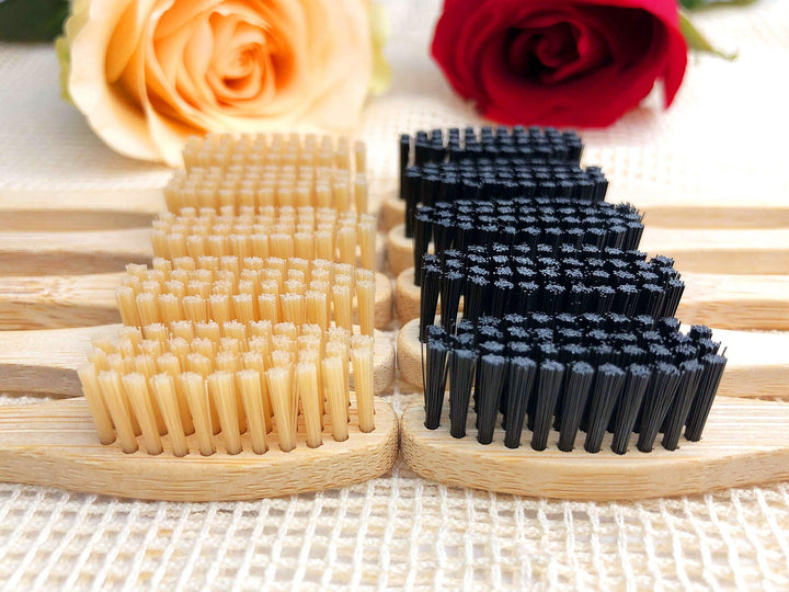Goaycer Bamboo Toothbrush Medium Bristle, 10Pcs Biodegr