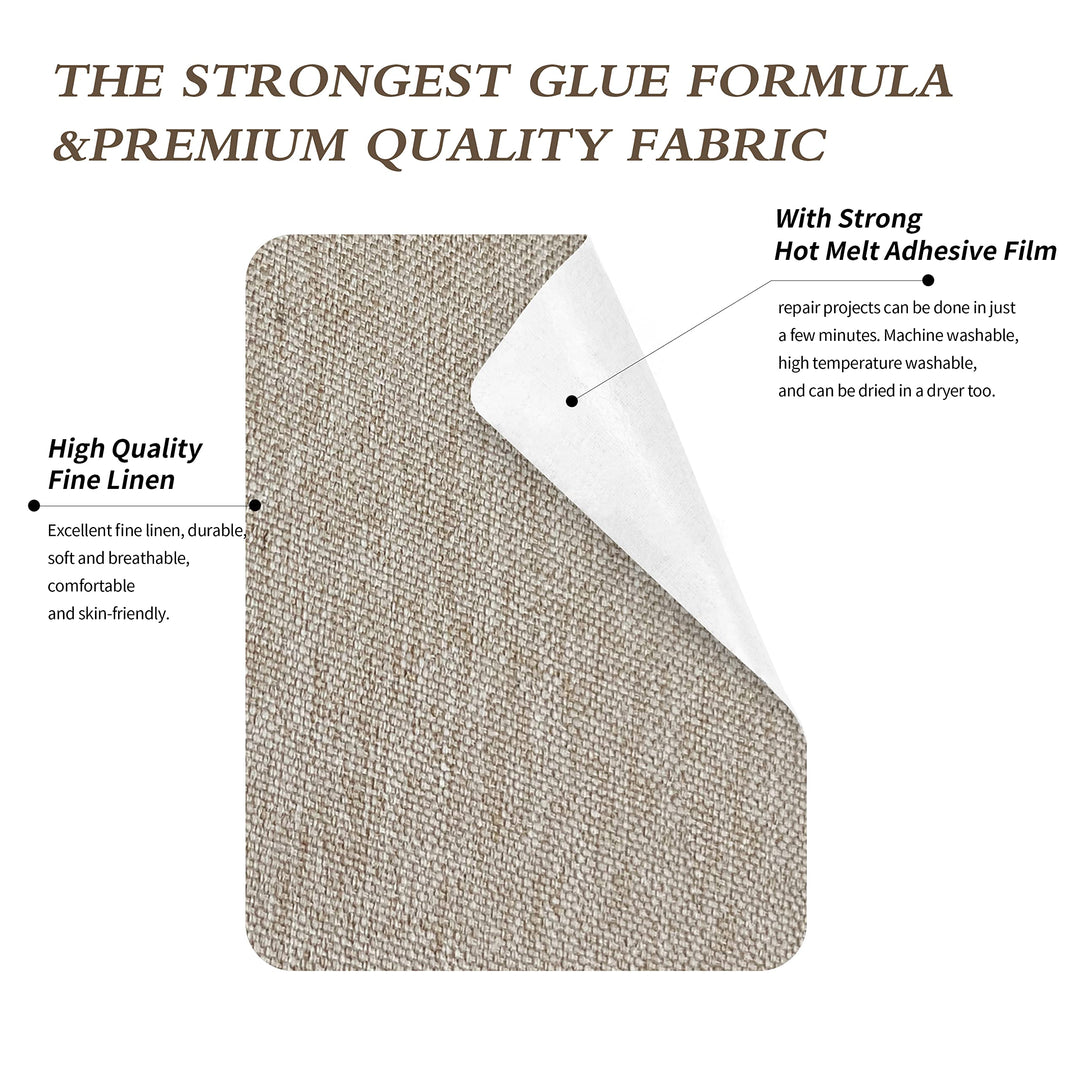 King Mountain Premium Linen Fabric Iron-on Repair Patch