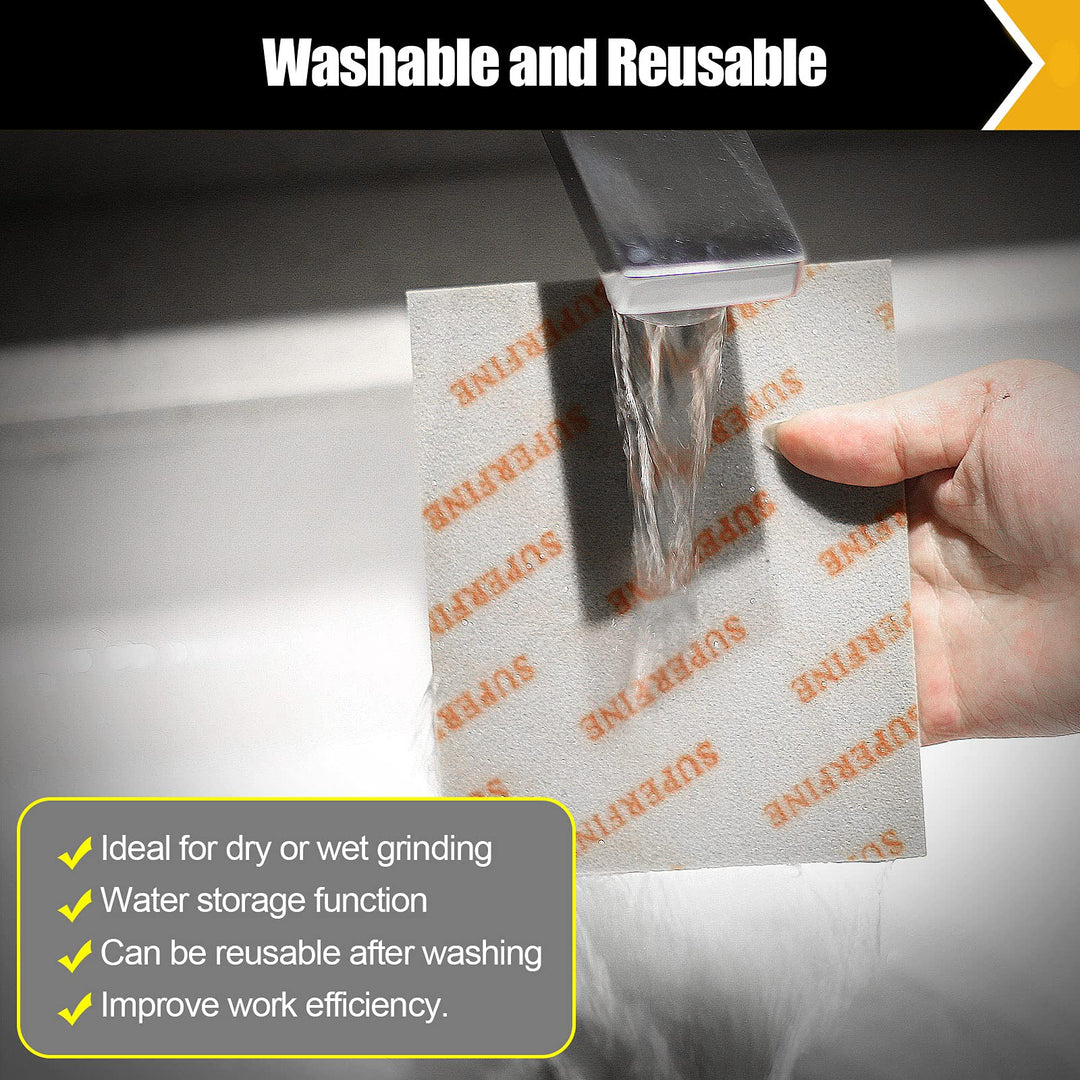 8 Pack Sanding Sponges, Sanding Block Washable and Reusable Sanding Pads Fine/Superfine/Ultrafine/Microfine Sanding Block Softback Sanding Sponge for Drywall Wood Metal 5.5”× 4.5