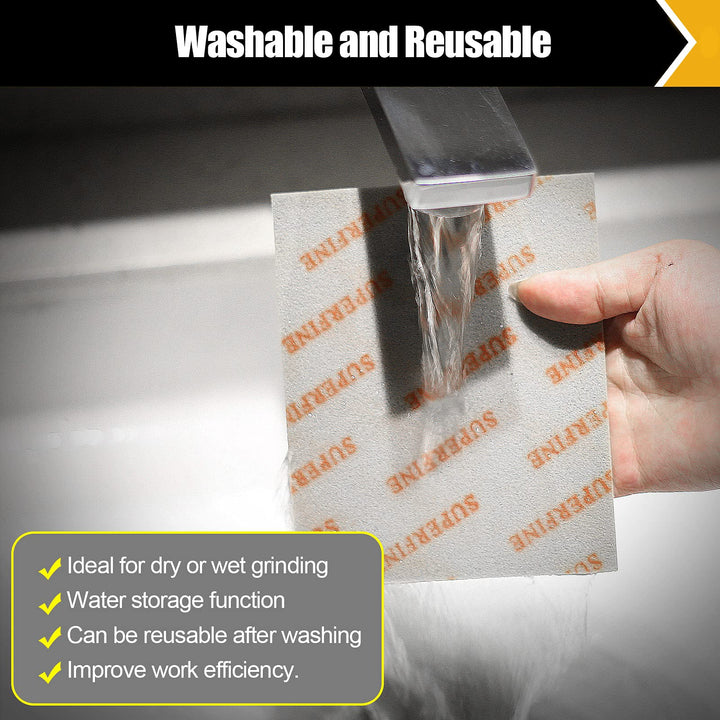 8 Pack Sanding Sponges, Sanding Block Washable and Reusable Sanding Pads Fine/Superfine/Ultrafine/Microfine Sanding Block Softback Sanding Sponge for Drywall Wood Metal 5.5”× 4.5